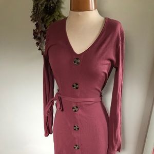 Tie up body con dress